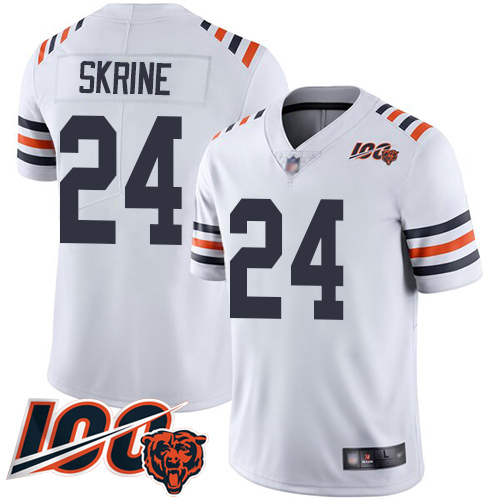 Chicago Bears Limited White Men Buster Skrine Jersey NFL Football #24 100th Season